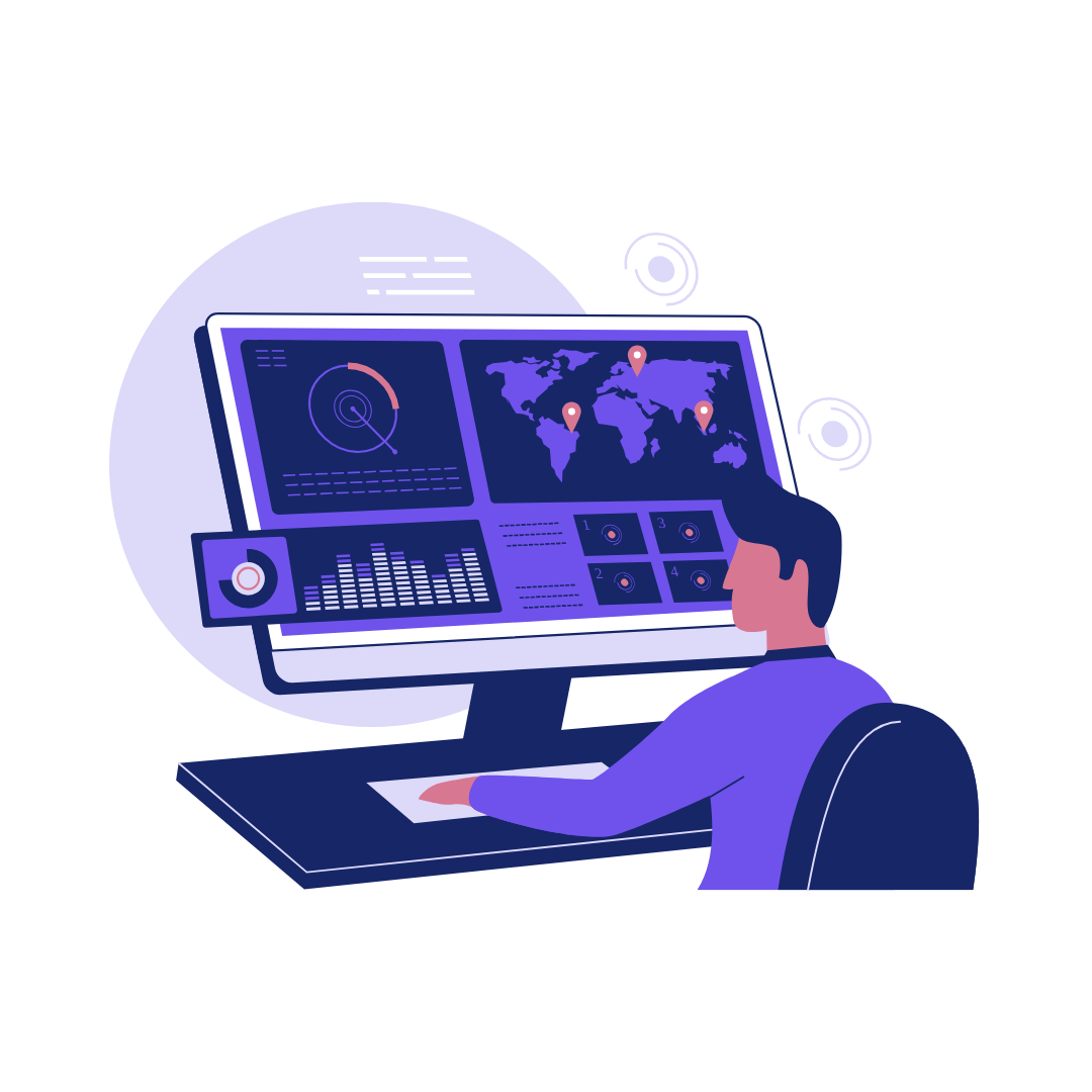 Image the man in the computer